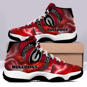 Georgia Bulldogs Custom Name Air Jordan 11 Shoe Sneakers - Women's Air Jordan 11 - Red