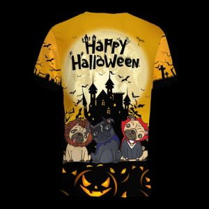 Dog Lover Happy Halloween Cool Bull Dog 3D T Shirt Product Photo