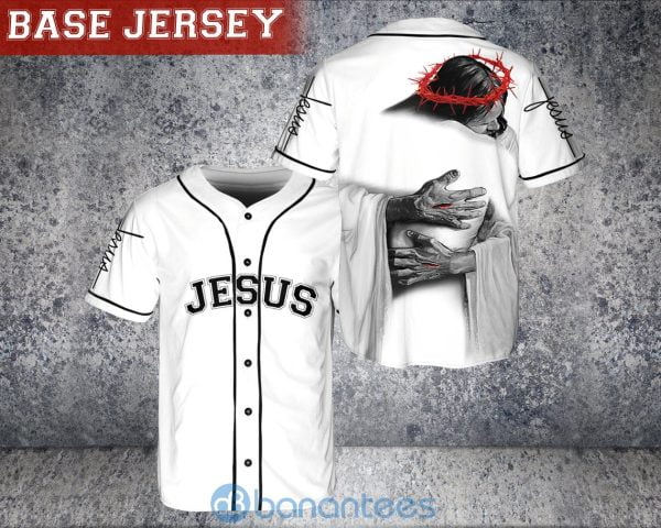 Jesus Hug Embracing Christ Unisex Jersey Baseball Shirt Product Photo