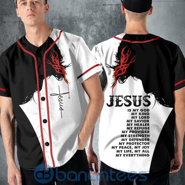 Jesus Is My God My King My Lord Unisex Jersey Baseball Shirt Product Photo