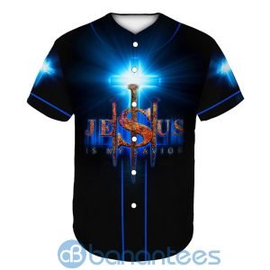 Jesus Is My Savior Jesus Is My God Unisex Jersey Baseball Shirt Product Photo
