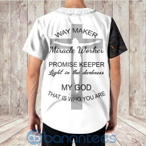 Jesus Lion Way Maker Miracle Worker Unisex Jersey Baseball Shirt Product Photo
