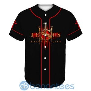 Jesus Save My Life Christian Unisex Jersey Baseball Shirt Product Photo