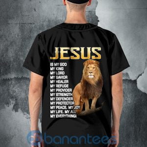 Lion Jesus Is My God My King My Lord Unisex Jersey Baseball Shirt Product Photo