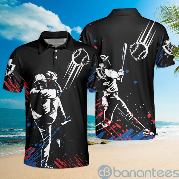 Men's Baseball Baseball Lover Fan Black Polo Shirt Product Photo