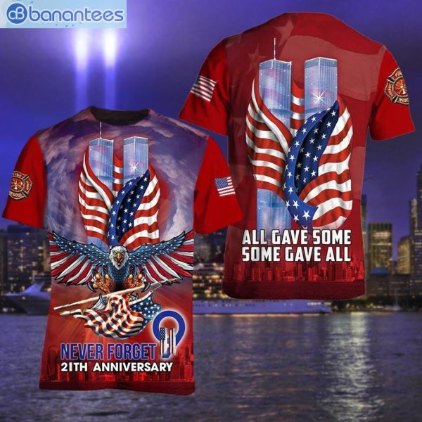 21th Anniversary 911 Never Forget 3D T Shirt Product Photo