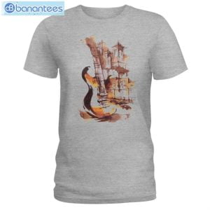 Acoustic Guitar City T-Shirt Long Sleeve Tee Product Photo 2