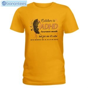 ADHD Awareness October Feathers T-Shirt Long Sleeve Tee Product Photo 2