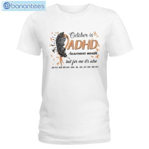 ADHD Awareness October Feathers T-Shirt Long Sleeve Tee Product Photo 1