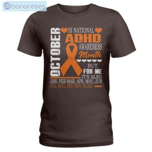 ADHD Awareness October T-Shirt Long Sleeve Tee Product Photo 2