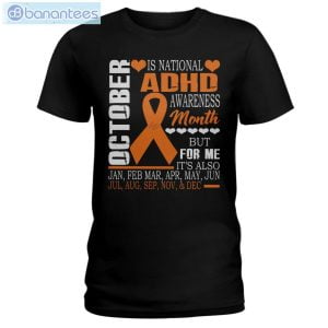 ADHD Awareness October T-Shirt Long Sleeve Tee Product Photo 1