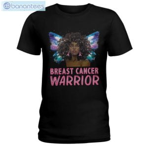 Afro Woman Pink Ribbon Breast Cancer Awareness T-Shirt Long Sleeve Tee Product Photo 1