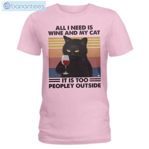 All I Need Is Wine And My Cat T-Shirt Long Sleeve Tee Product Photo 2