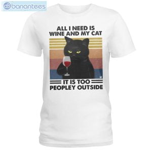 All I Need Is Wine And My Cat T-Shirt Long Sleeve Tee Product Photo 1
