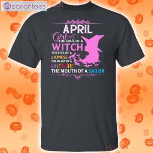 April Girl The Soul Of A Witch The Heart Of A Hippie Halloween T-Shirt Product Photo 2