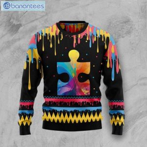 Autism Colorful Beauty Christmas Ugly Sweater Product Photo 1