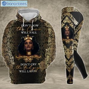 Beautiful Black Girl Dont Bow The Crown Will Wall 3D Printed Leggings Hoodie Set Product Photo 2