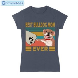 Best Bulldog Mom Ever Vintage T-Shirt Long Sleeve Tee Product Photo 2