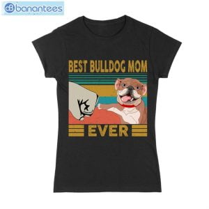 Best Bulldog Mom Ever Vintage T-Shirt Long Sleeve Tee Product Photo 1