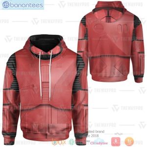 Best Star Wars Der'kal Red Stormtrooper Cosplay All Over Print 3D Hoodie Product Photo 1
