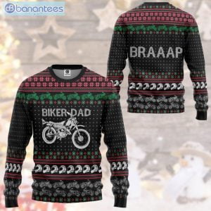 Biker Dad Braaap Ugly Christmas Sweater Product Photo 1
