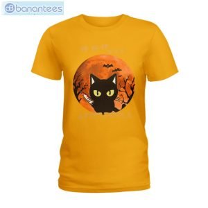 Black Cat 6 Feet People Halloween T-Shirt Product Photo 4