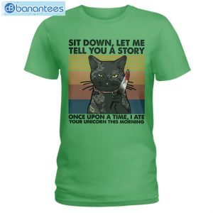 Black Cat I Ate Your Unicorn T-Shirt Long Sleeve Tee Product Photo 4