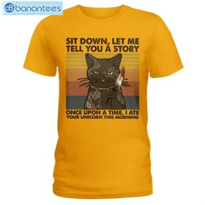 Black Cat I Ate Your Unicorn T-Shirt Long Sleeve Tee Product Photo 5