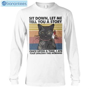Black Cat I Ate Your Unicorn T-Shirt Long Sleeve Tee Product Photo 6