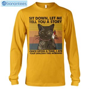 Black Cat I Ate Your Unicorn T-Shirt Long Sleeve Tee Product Photo 9