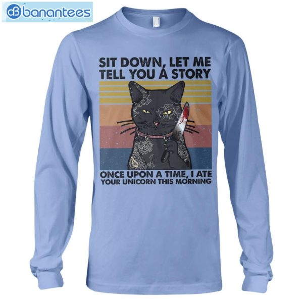 Black Cat I Ate Your Unicorn T-Shirt Long Sleeve Tee Product Photo 10