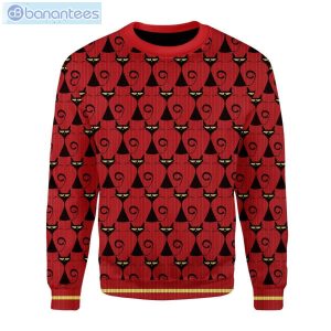 Black Cat Red Ugly Christmas Sweater Product Photo 1