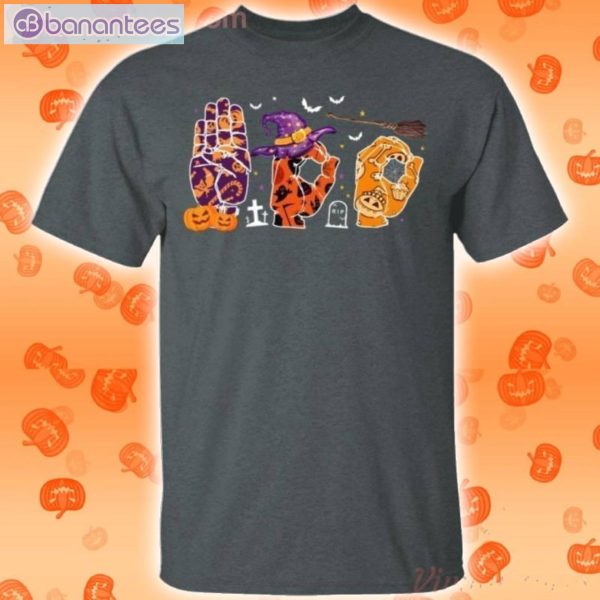 Boo Halloween Funny Sign Language Halloween T-Shirt Product Photo 2