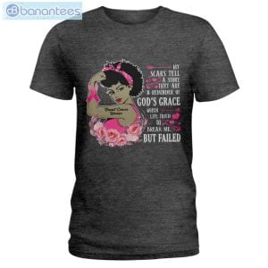 Breast Cancer Awareness Black Girl My Scars Tell A Story T-Shirt Long Sleeve Tee Product Photo 2