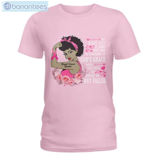 Breast Cancer Awareness Black Girl My Scars Tell A Story T-Shirt Long Sleeve Tee Product Photo 3