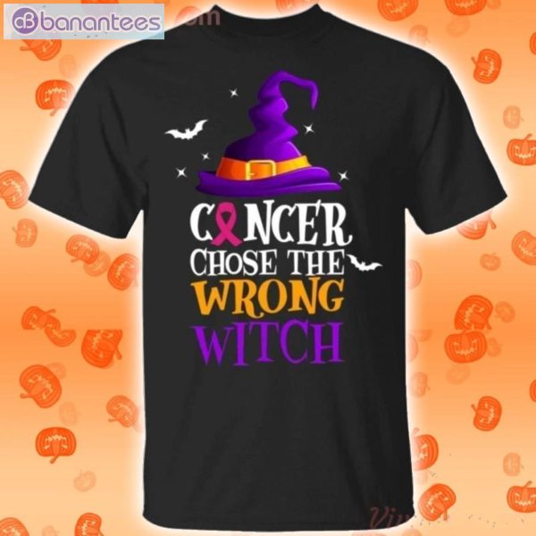 Breast Cancer Choose The Wrong Witch Halloween T-Shirt Product Photo 1
