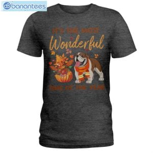 Bulldog Most Wonderful Time Of Year T-Shirt Long Sleeve Tee Product Photo 2