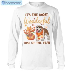 Bulldog Most Wonderful Time Of Year T-Shirt Long Sleeve Tee Product Photo 6