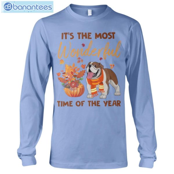 Bulldog Most Wonderful Time Of Year T-Shirt Long Sleeve Tee Product Photo 8