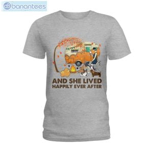 Camping Dog Wine Happily Ever After T-Shirt Long Sleeve Tee Product Photo 2
