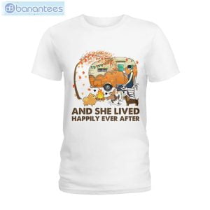 Camping Dog Wine Happily Ever After T-Shirt Long Sleeve Tee Product Photo 1