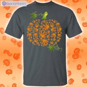 Cannabis Weed Pumpkin Halloween Funny T-Shirt Product Photo 2