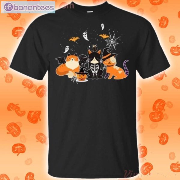 Cat Halloween Bat Happy Halloween T-Shirt For Cat Lover Product Photo 1