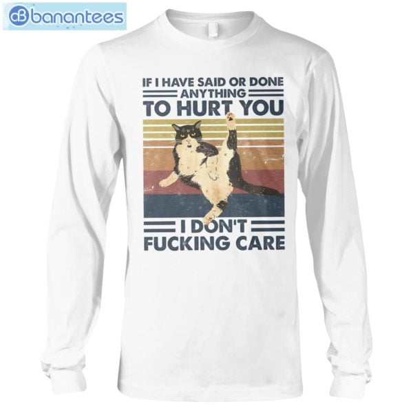 Cat I Don't Care T-Shirt Long Sleeve Tee Product Photo 6