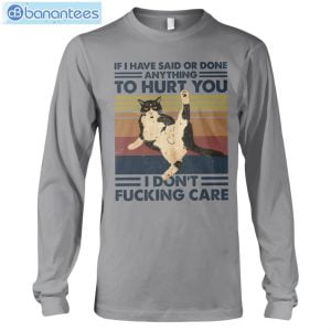 Cat I Don't Care T-Shirt Long Sleeve Tee Product Photo 7