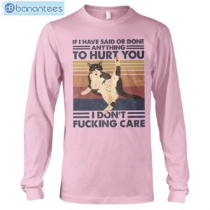 Cat I Don't Care T-Shirt Long Sleeve Tee Product Photo 8