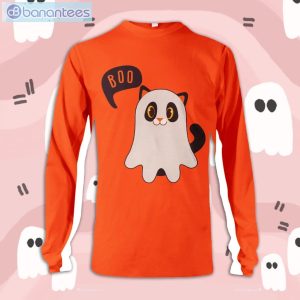 Cat Says Boo Halloween Long Sleeve T-Shirt Product Photo 3