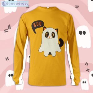 Cat Says Boo Halloween Long Sleeve T-Shirt Product Photo 4