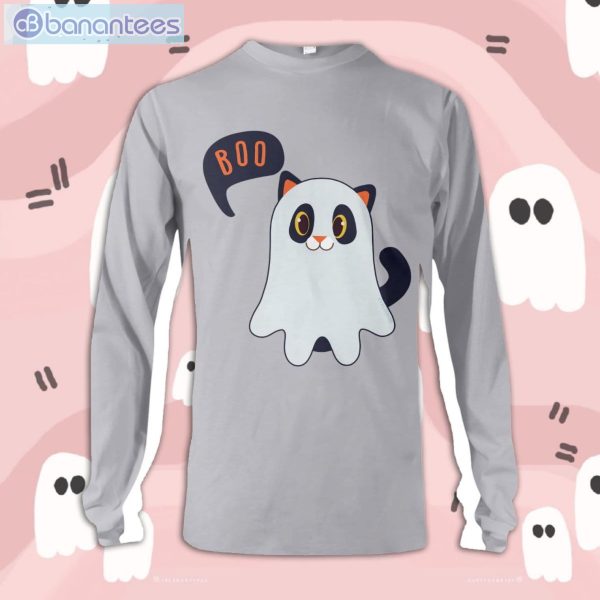 Cat Says Boo Halloween Long Sleeve T-Shirt Product Photo 5