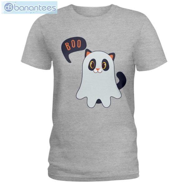 Cat Says Boo Halloween Lovely T-Shirt Product Photo 2